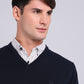 Sweater Hombre Cuello V Azul Marino