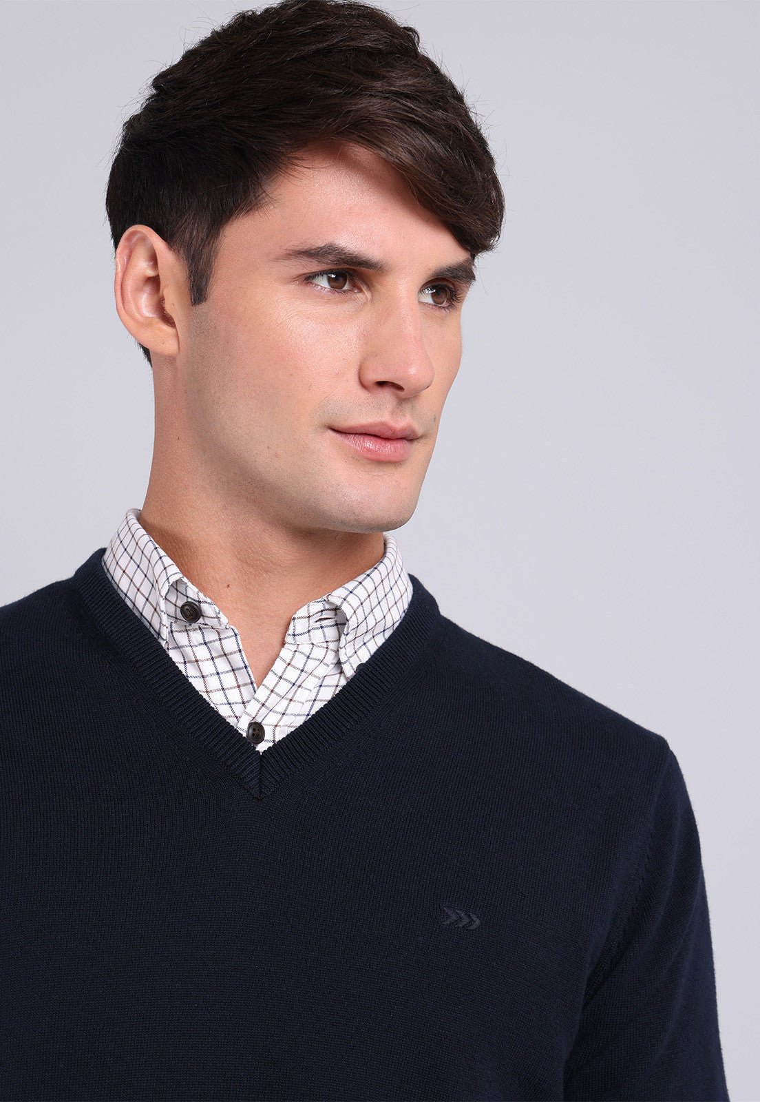 Sweater Hombre Cuello V Azul Marino