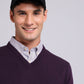 Sweater Hombre Cuello V Morado