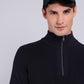 Sweater Hombre Half Zipper Azul