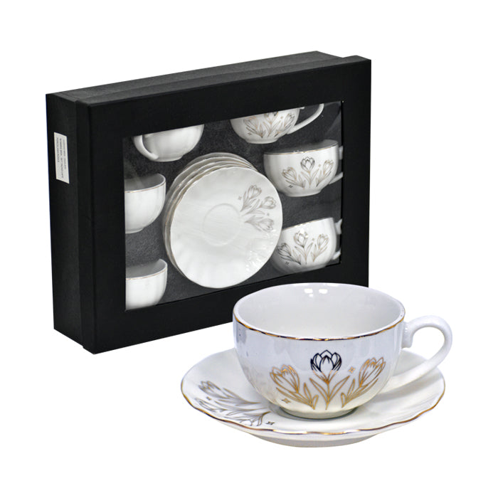 Set Tazas Café Porcelana Roses