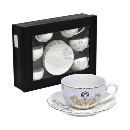 Set Tazas Café Porcelana Roses