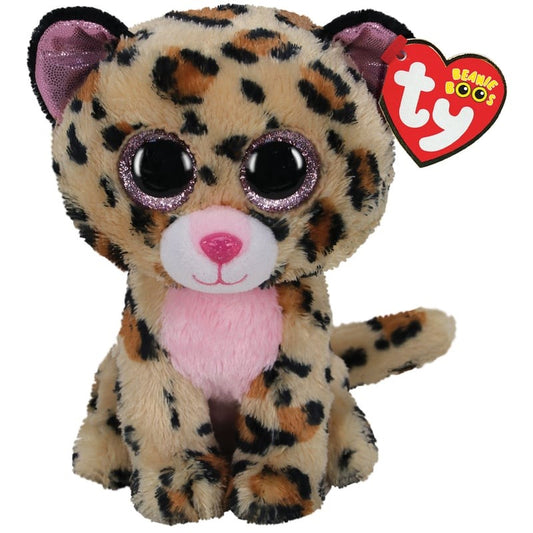 Peluche Beanie Boos Livvie Leopardo rosa