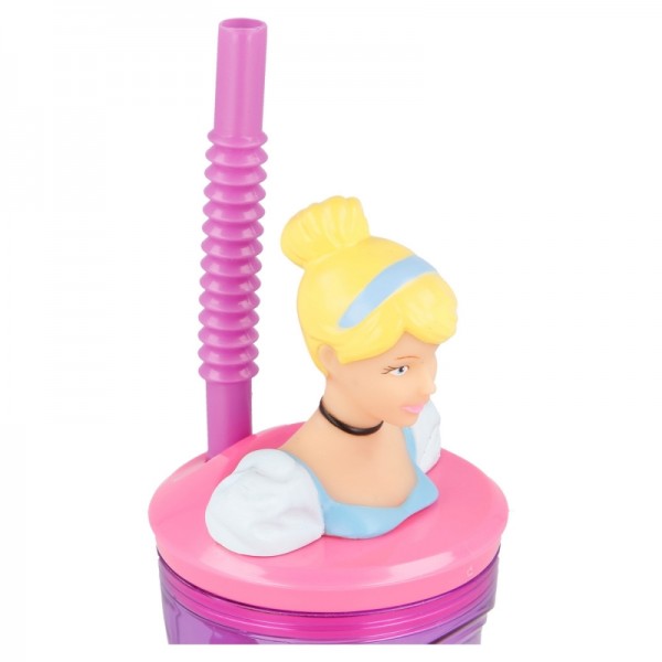 Vaso Figurita 3d 360 Ml Disney Princess Rosa