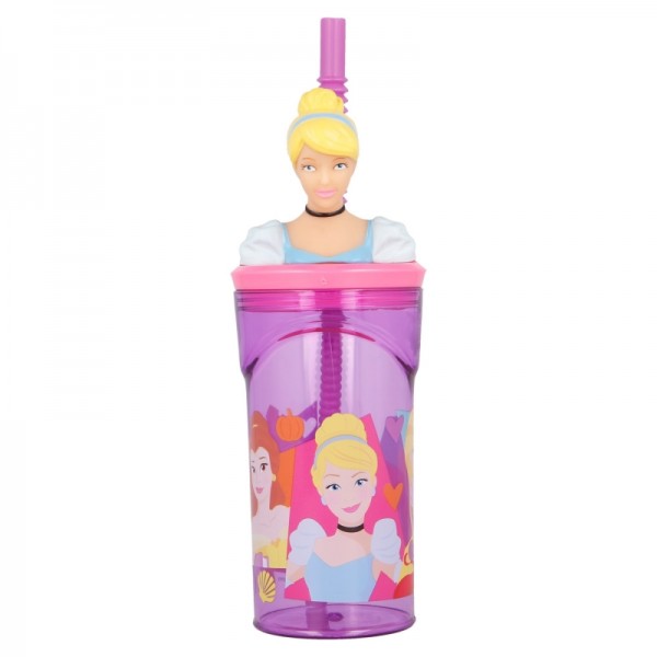 Vaso Figurita 3d 360 Ml Disney Princess Rosa