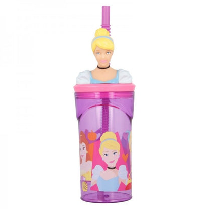 Vaso Figurita 3d 360 Ml Disney Princess Rosa