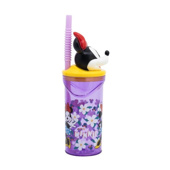 Vaso Figurita 3D 360 Ml Minnie Morado