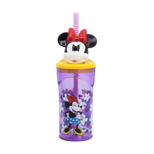 Vaso Figurita 3D 360 Ml Minnie Morado