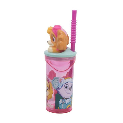 Vaso Figurita 3d 360 Ml Paw Patrol Girl Superpowers Rosa