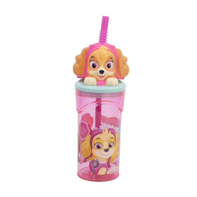 Vaso Figurita 3d 360 Ml Paw Patrol Girl Superpowers Rosa