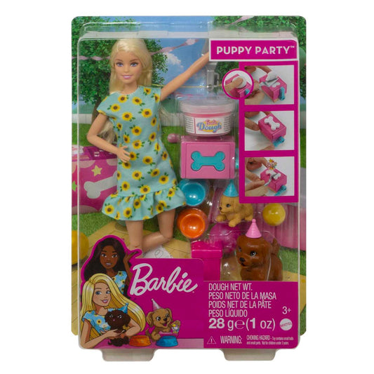 Barbie Fiesta de cachorritos muñeca y conjunto de juego