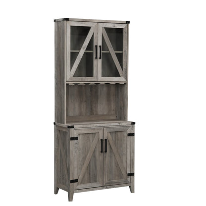 Vitrina 4 Puertas Grey Wash