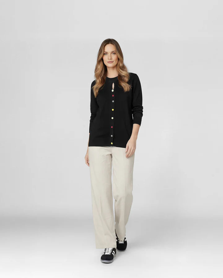 Sweater Mujer Josefina Regular Cuello Redondo Manga Suelta Negro