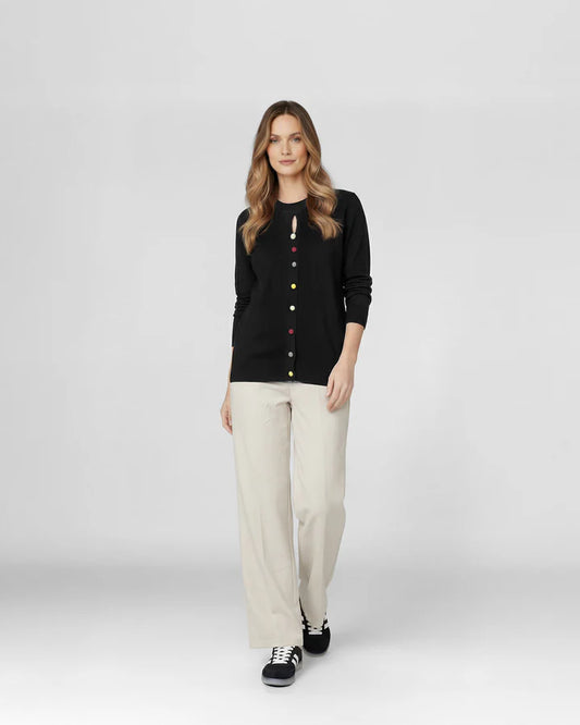Sweater Mujer Josefina Regular Cuello Redondo Manga Suelta Negro