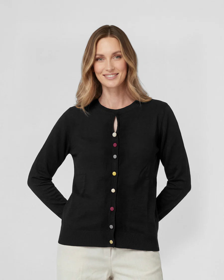 Sweater Mujer Josefina Regular Cuello Redondo Manga Suelta Negro