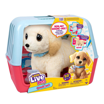 Cachorro Interactivo Little Live Pets Ouchies: Cooper el Perrito Labrador Retriever