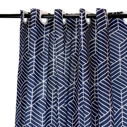 Cortina para baño Nautica Home  azul marino