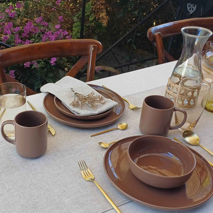 Juego De Vajilla 16 piezas Loza Cerámica Coffee