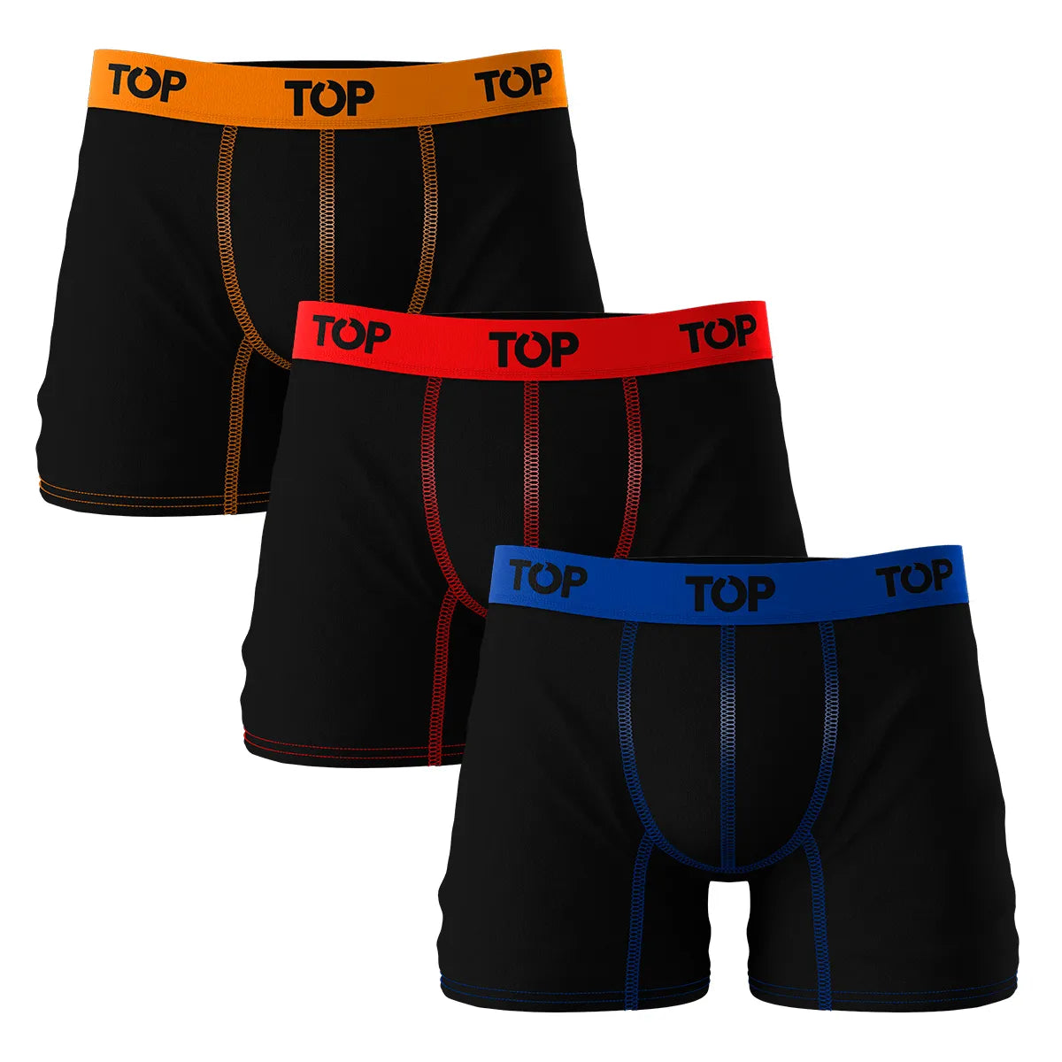 Tripack Bóxer Medio Hombre Liso Microfibra  C11