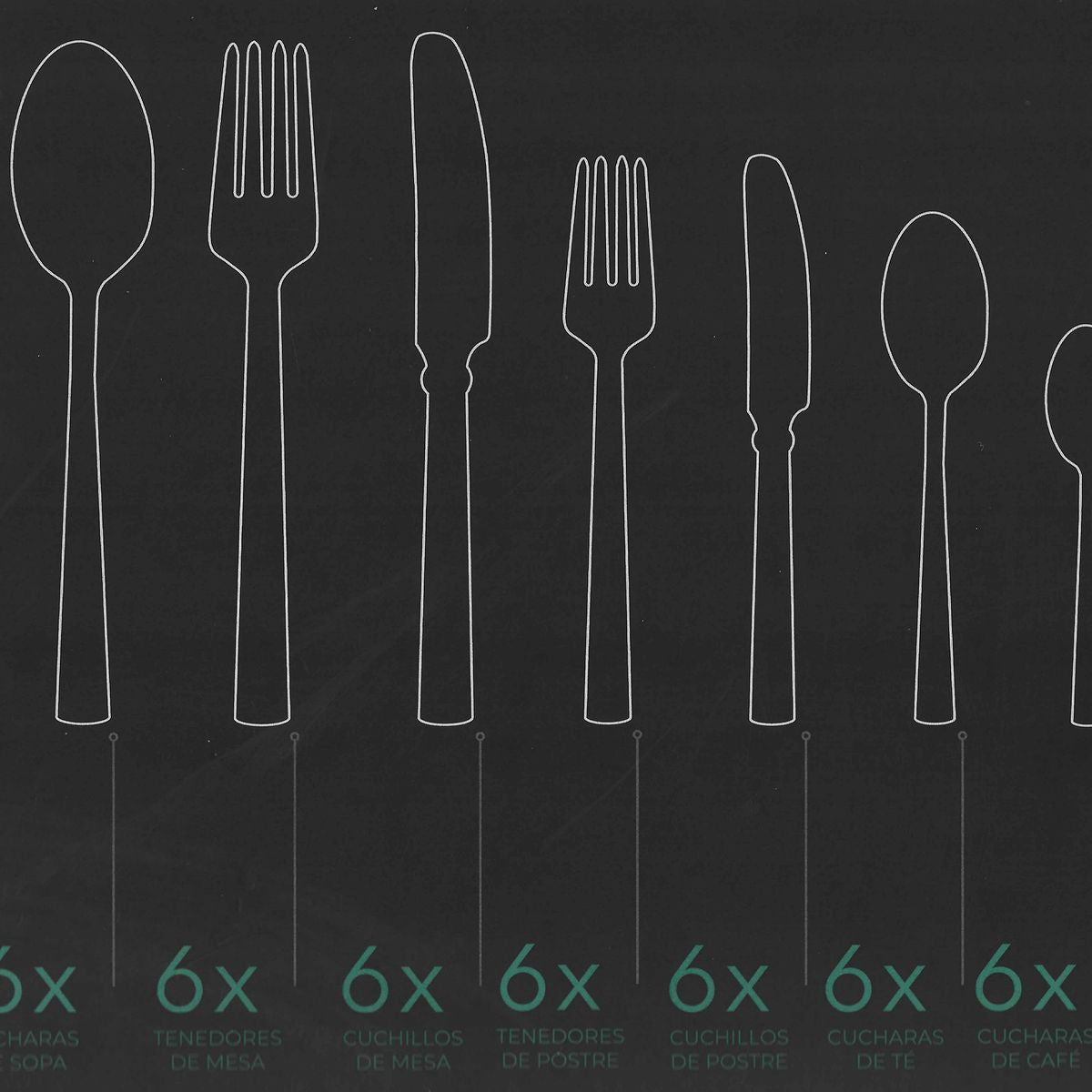Set De Servicio Cuchilleria 42 Piezas Barcelona Vitta