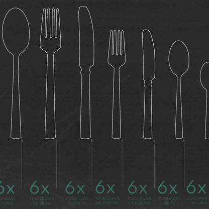 Set De Servicio Cuchilleria 42 Piezas Barcelona Vitta