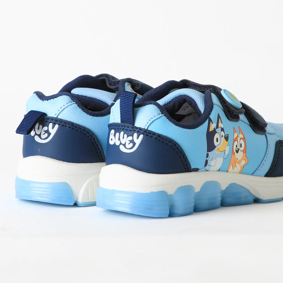 Zapatilla Luces Niño Velcro Celeste
