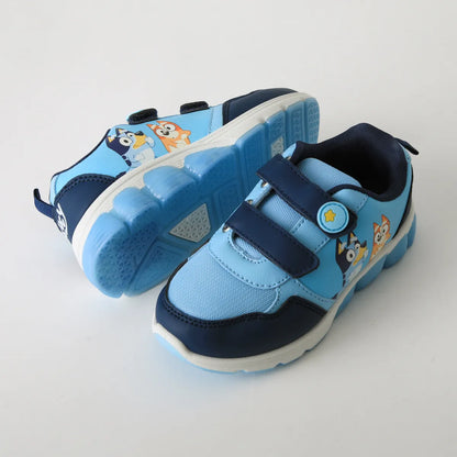 Zapatilla Luces Niño Velcro Celeste
