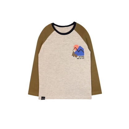 Polera Niño Natural Way Of Life Gris Melange