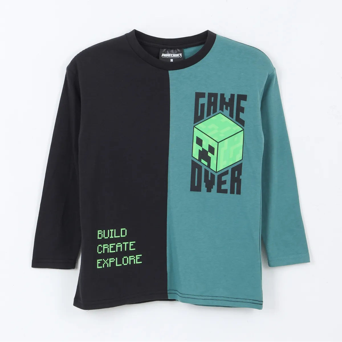 Polera Manga Larga Niño Game Over Negro