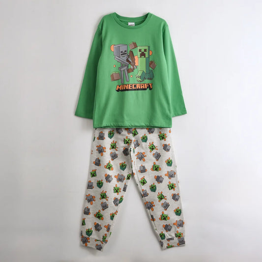 Pijama Manga Larga Niño Mobs Verde
