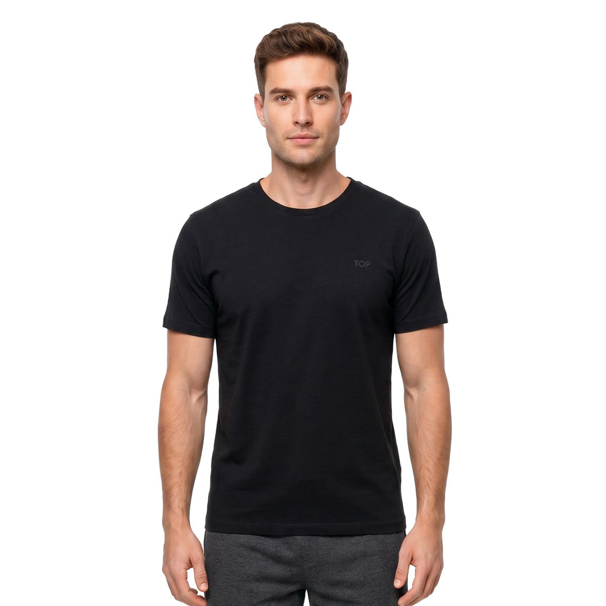 Pijama Hombre Verano Algodón  Negro/Gris