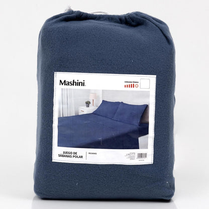 Sábanas de Polar Lisas Azul