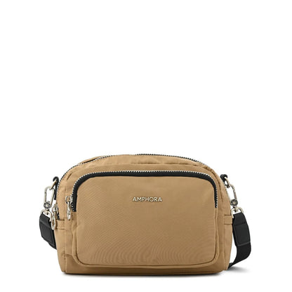 Cartera Mujer Bandolera Mediana Karina Beige Oscuro