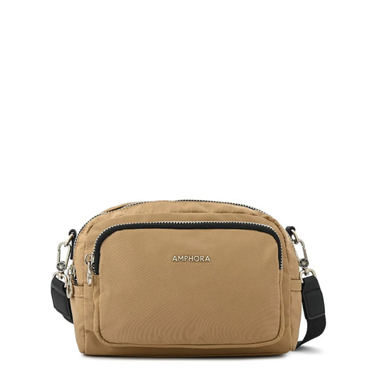 Cartera Mujer Bandolera Mediana Karina Beige Oscuro