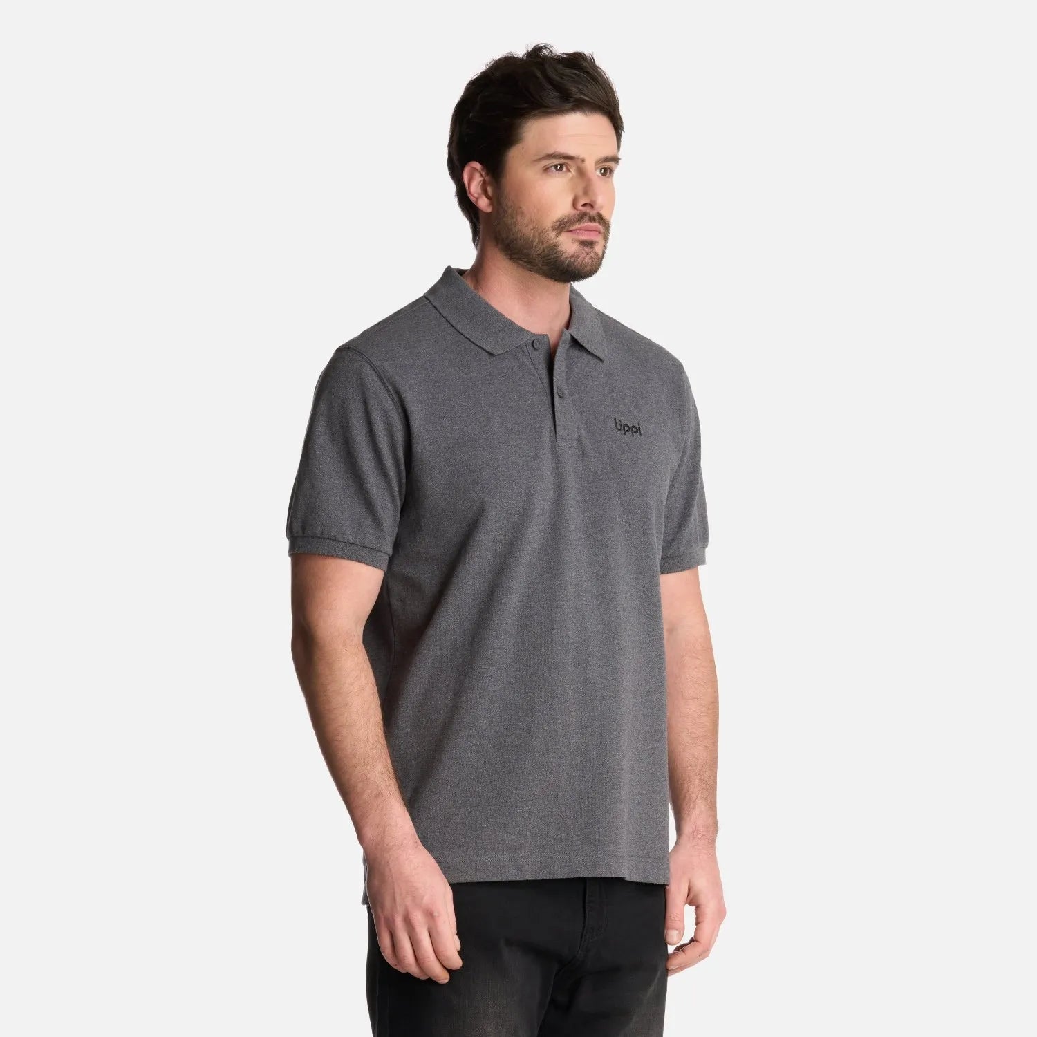 polera-hombre-first-class-elastic-polo-gris-melange-
