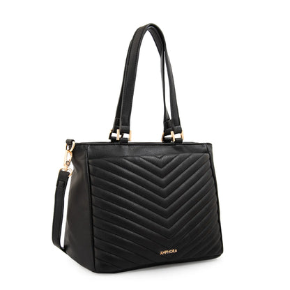 Cartera Mujer Dos Asas Filomena Mediana Negro