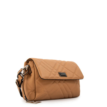 Cartera Mujer Bandolera Con Tapa Anisa Pequeña Camel