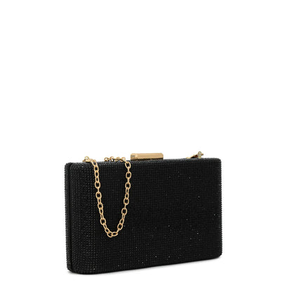 Cartera Mujer Fiesta Oxidiana Pequeña Negro