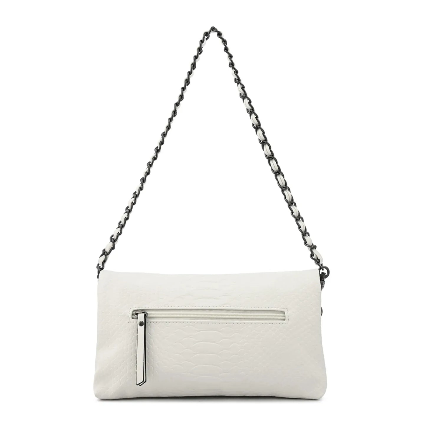 Cartera Mujer Bandolera Con Tapa Mediana Alvar Blanco