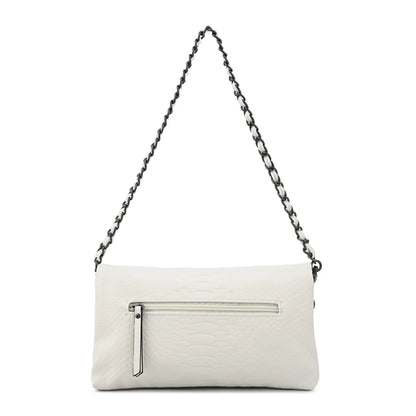 Cartera Mujer Bandolera Con Tapa Mediana Alvar Blanco