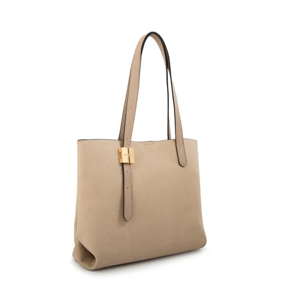 Cartera Mujer Dos Asas Brisy Grande Beige