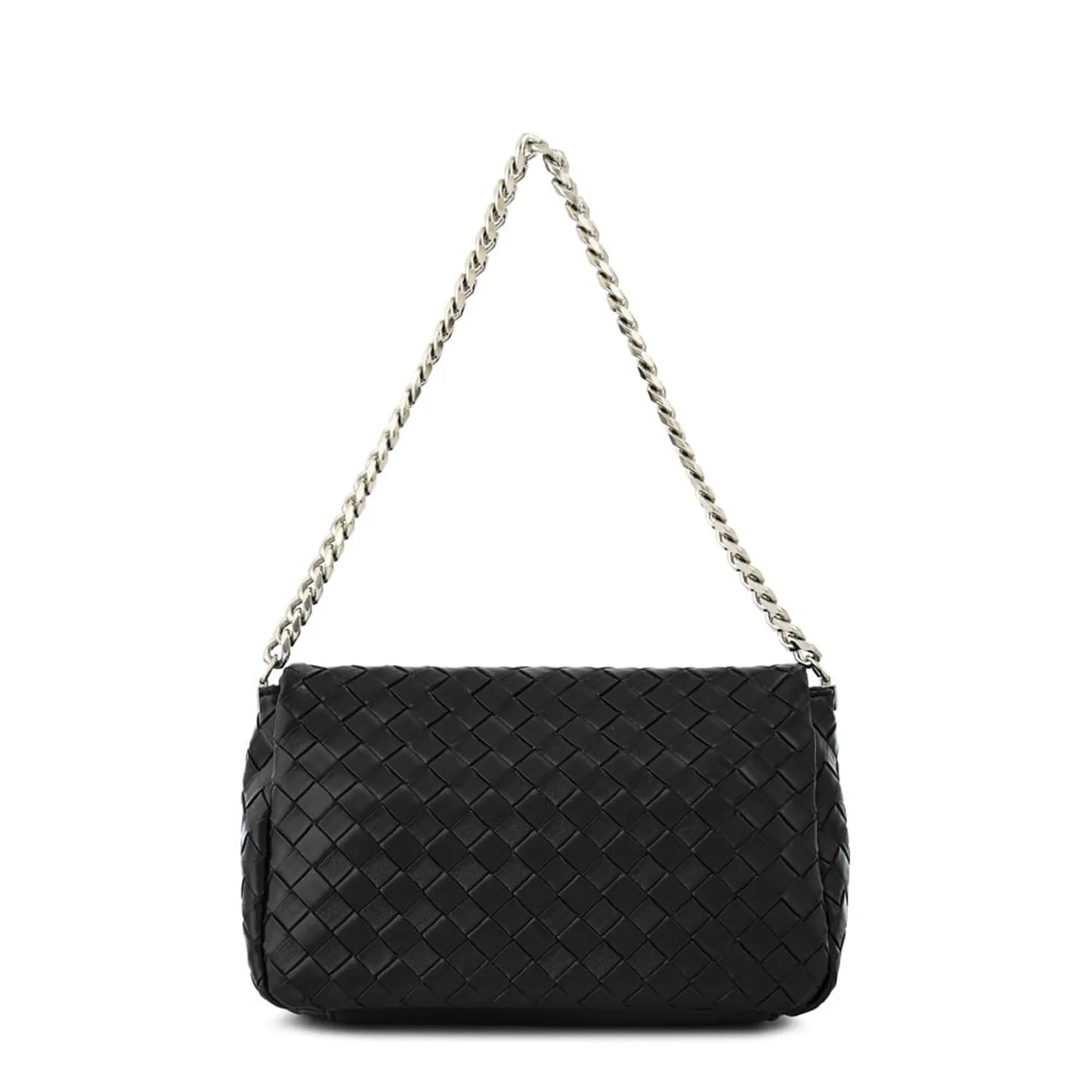 Cartera Mujer Bandolera Con Tapa Mediana Bercy Negro