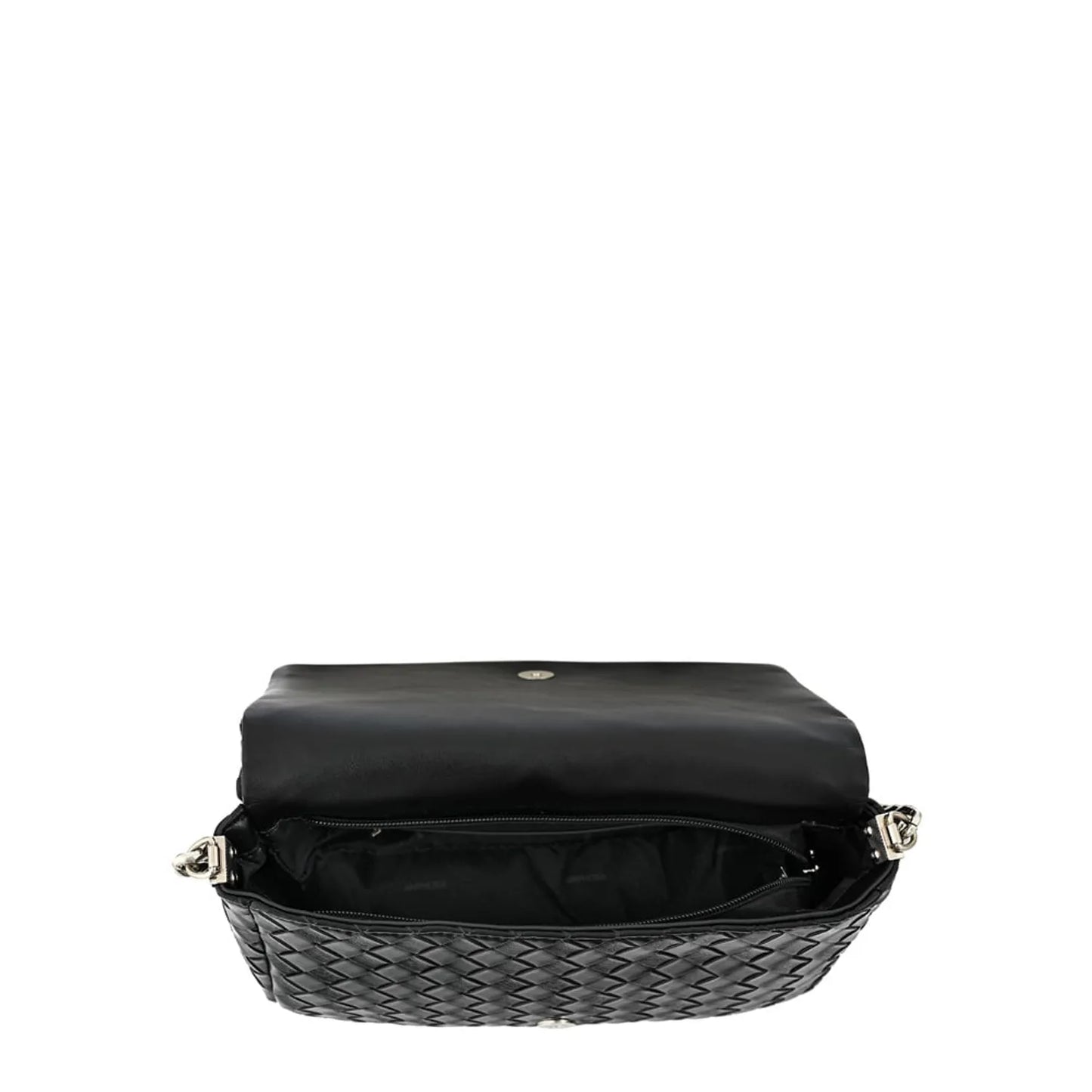 Cartera Mujer Bandolera Con Tapa Mediana Bercy Negro