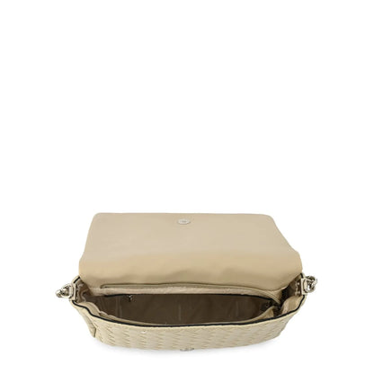 Cartera Mujer Bandolera Con Tapa Mediana Bercy Beige