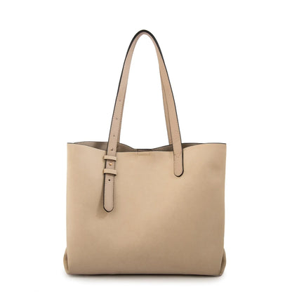 Cartera Mujer Dos Asas Brisy Grande Beige
