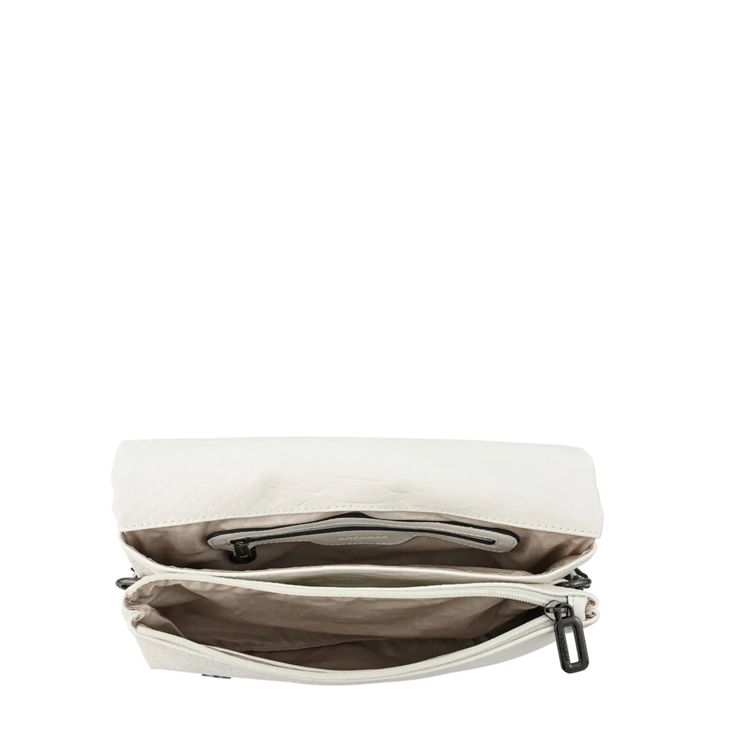 Cartera Mujer Bandolera Con Tapa Mediana Alvar Blanco