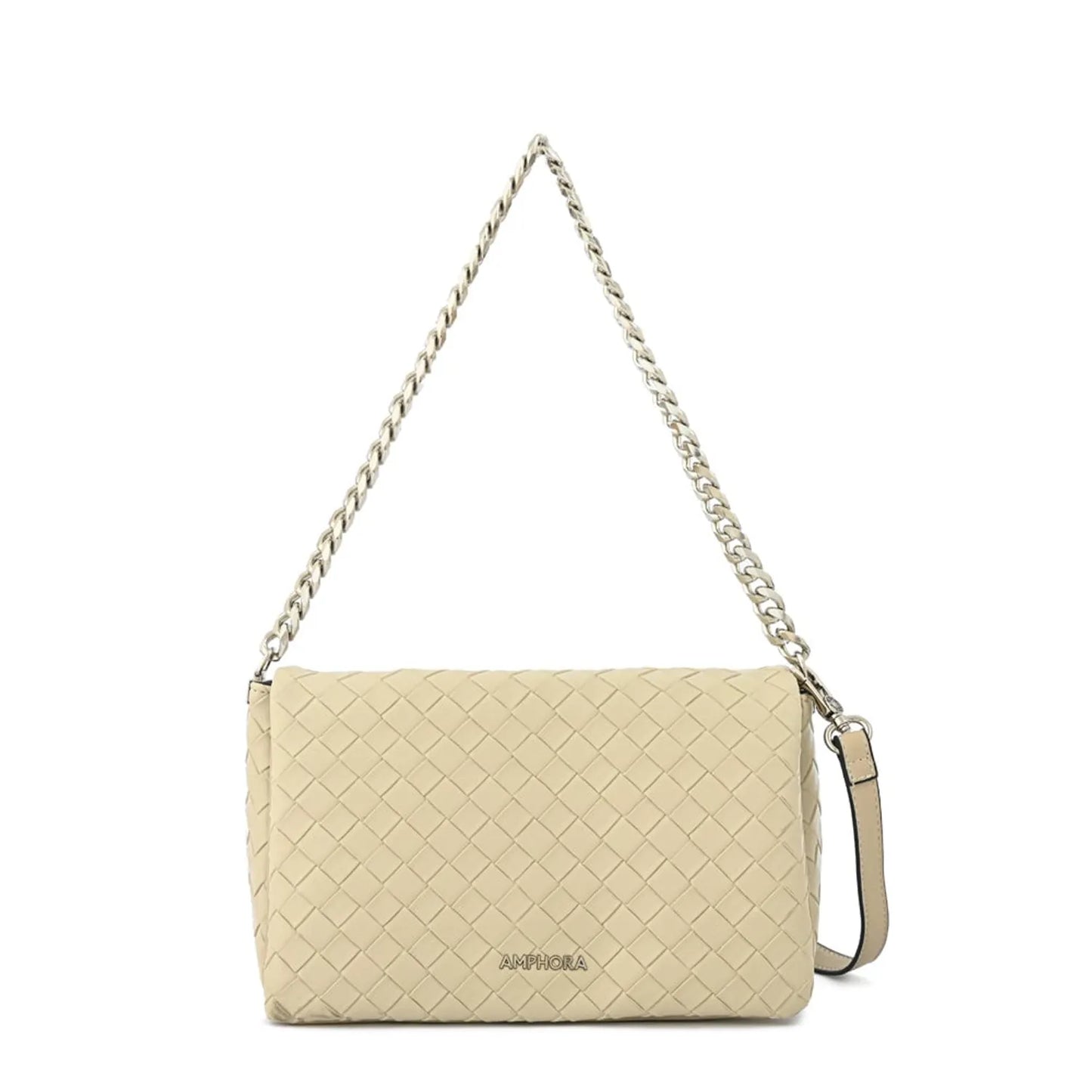 Cartera Mujer Bandolera Con Tapa Mediana Bercy Beige