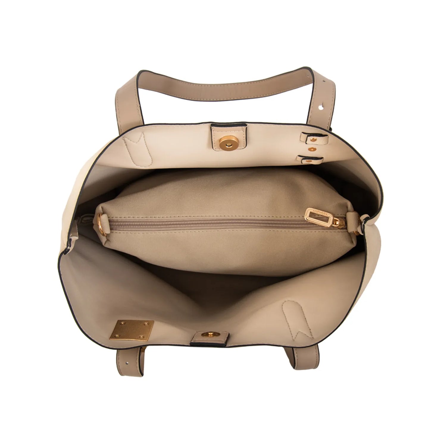 Cartera Mujer Dos Asas Brisy Grande Beige