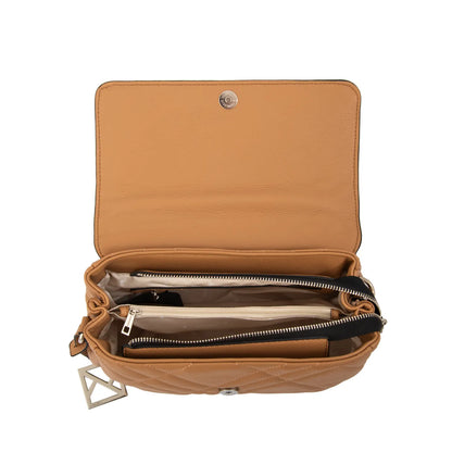 Cartera Mujer Bandolera Con Tapa Anisa Pequeña Camel