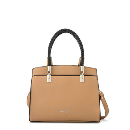 Cartera Mujer Dos Asas Mediana Rosine Beige